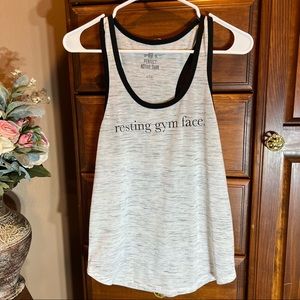 Resting gym face workout razor tank